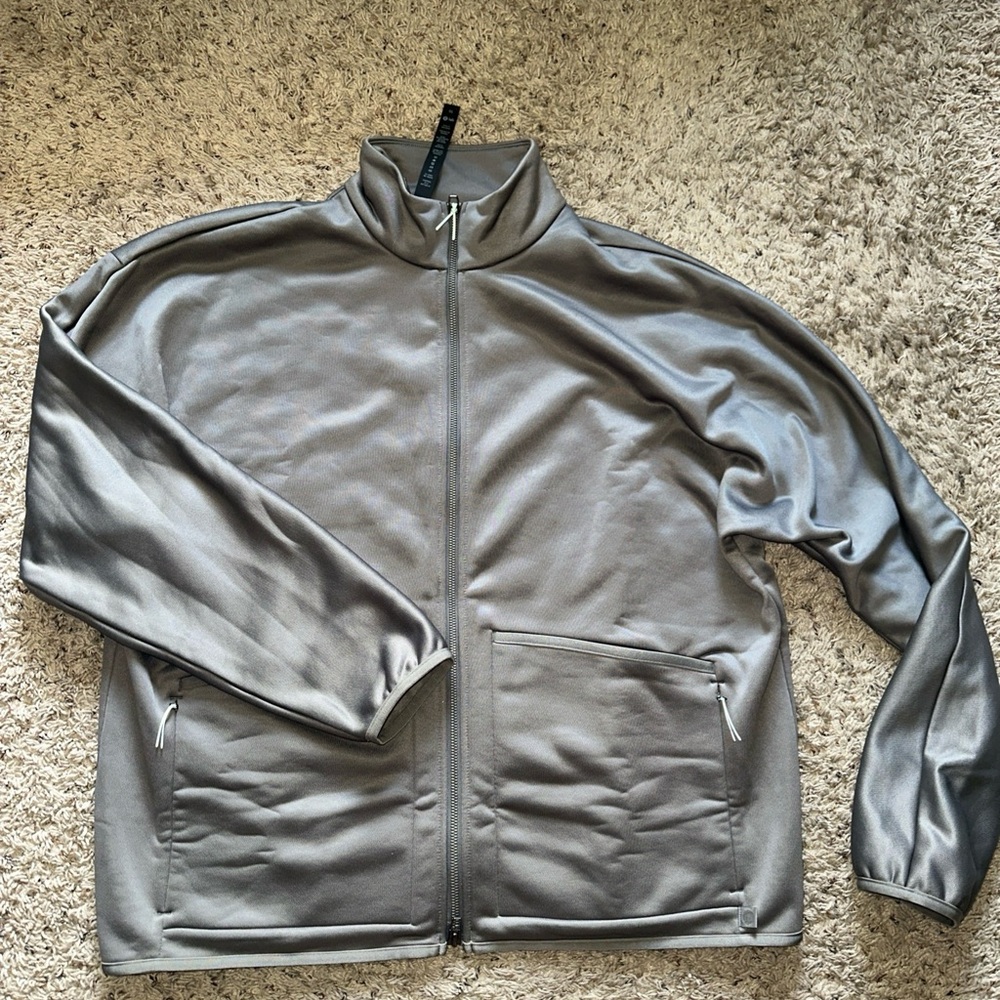 Men’s Lululemon Lab Fleece Track Jacket XL Gray